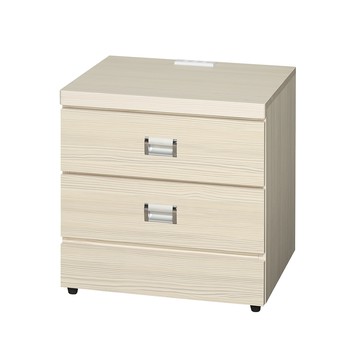 【顛覆設計】芙亞1.6尺二抽插座床頭櫃雪松色