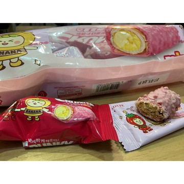 【韓國🇰🇷LOTTE 樂天】Crunky 迷你草莓香蕉酥脆巧克力 ｜草莓香蕉風味一個