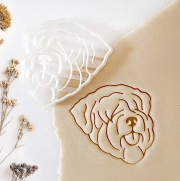 杜賓犬餅乾模具，狗狗肖像壓模，俄羅斯黑梗