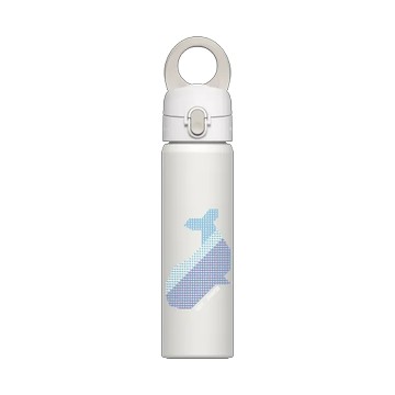 磁吸水壺 AquaStand 不鏽鋼 700cc - 附吸管 白 - The Wildlife Collection 動物野境系列 - 藍鯨