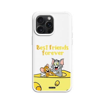 iPhone 15 Pro Max SolidX 白 - 湯姆貓與傑利鼠 Tom and Jerry - Best friends