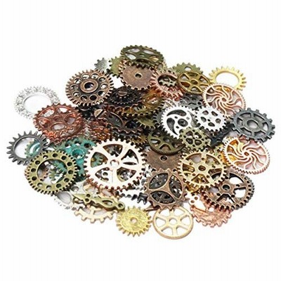 歯車パーツ 150g クラフト パーツ チャーム ギア部品 DIY 手芸材料 飾り部品 アソート 福袋