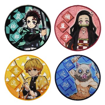 【日本正版】鬼滅之刃 人物系列 刺繡燙布貼 刺繡布貼 燙貼布 竈門炭治郎 竈門禰豆子 我妻善逸 嘴平伊之助