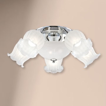 金屬鍍鉻玻璃造型半吸頂燈 F37-21-92282