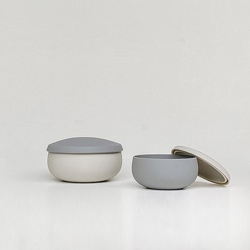 【人氣熱賣】Besovida  雙雙全矽膠環保碗 / 雲霧灰