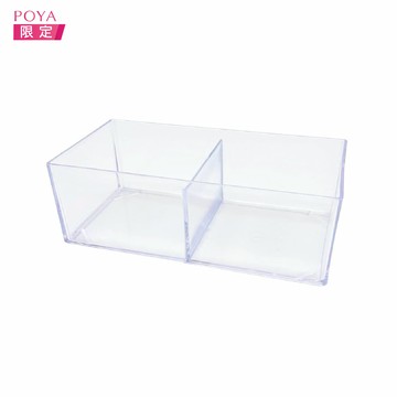 樂品日式可堆疊透明收納盒-長方分隔