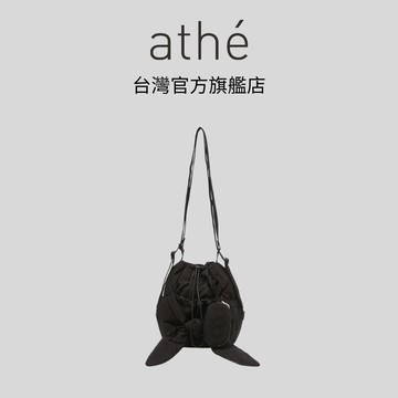 [athe] RUBAN 蝴蝶結抽繩迷你側背兩用包 黑色