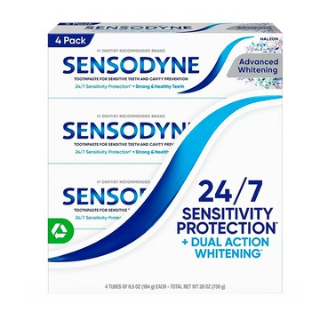 [COSCO代購6] C1450843 舒酸定 長效牙膏 進階亮白配方 184公克 X 4入