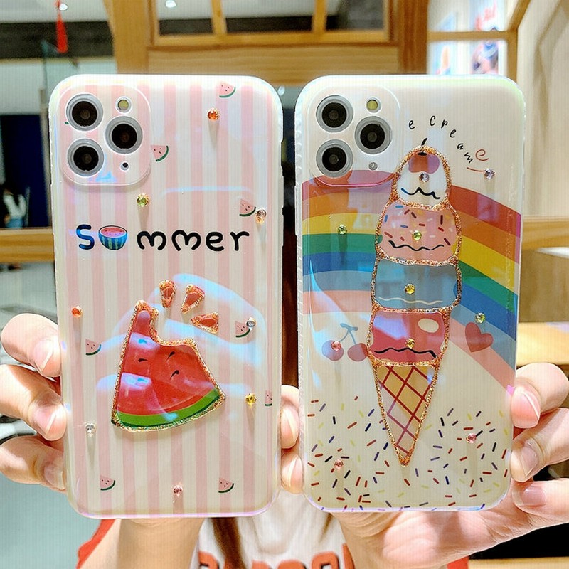 送料無料 Iphone 12 Miniケース アイフォン12 ミニ ケース Apple 5 4インチ スマホケース 保護カバー Tpuソルトケース 背面カバー ストーン 耐衝撃 キラキラ シリコン スイカ アイスクリーム かわいい B 通販 Lineポイント最大get Lineショッピング