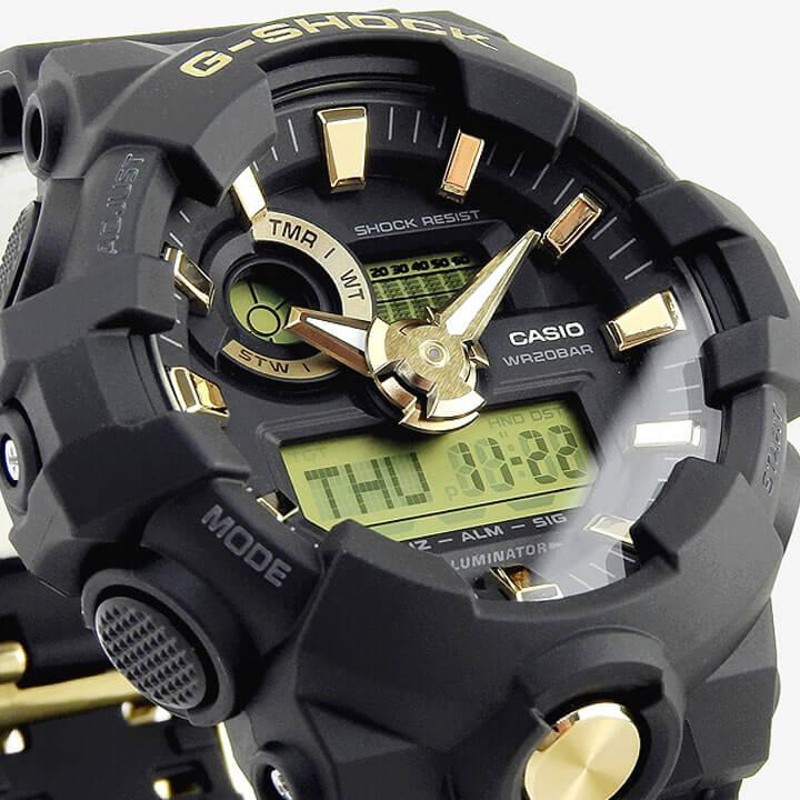 G-SHOCK Gショック BASIC CASIO カシオ BLACK&GOLD アナデジ メンズ 腕時計 黒 ブラック 金 ゴールド ウレタン  GA-710B-1A9 海外モデル | LINEブランドカタログ