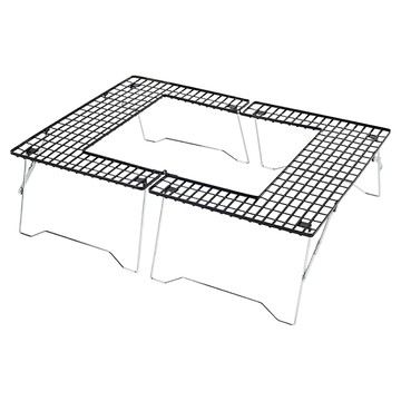 CAPTAIN STAG 鹿牌 戶外露營折疊火烤桌 - 日本烤爐桌 M-6420 鋼製 可折疊收納  91 x 65 x 26cm  1個  Black