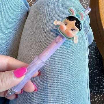 臺灣發貨>哭娃筆高顏值中性筆稀奇古怪創意按動筆網紅小學生DIY刷題筆OJX