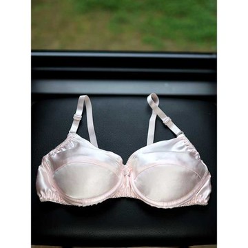 100%桑蠶絲零束縛防凸點真絲文胸薄款無鋼圈舒適透氣44大碼46內衣