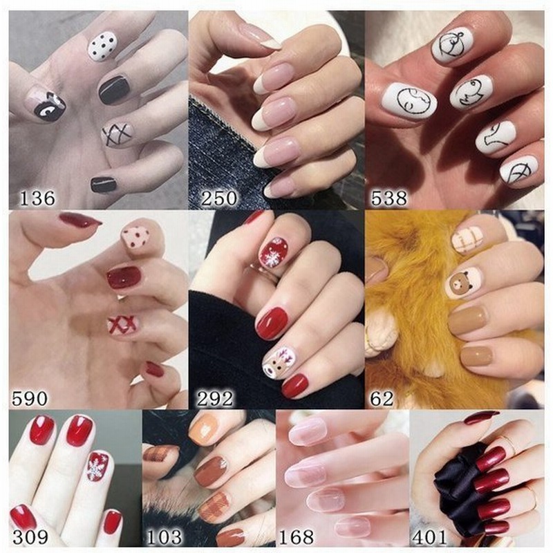 ネイルチップ大人のセクシー24枚セットデザインネイルチップネイルパーツつけ爪パーティー用ブラックマスク仕様フランス風デザイン 通販 Lineポイント最大get Lineショッピング