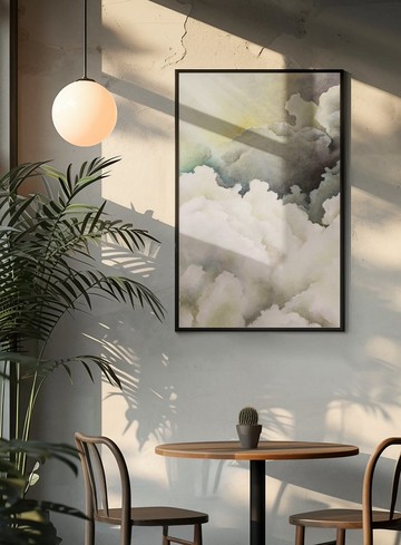 【曙光】限量複刻畫 | 日出雲層水彩 | 清新禪風掛畫 | 藝廊牆