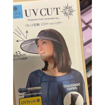 日本UV CUT防曬帽防紫外線防曬大沿遮陽帽便攜式騎車空頂帽女透氣