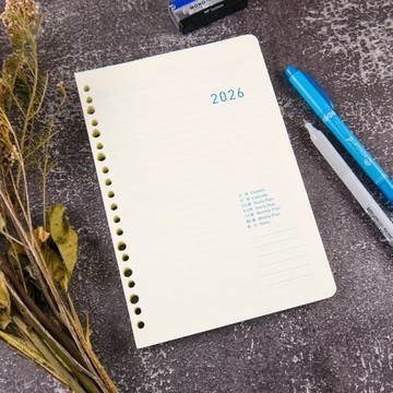 綠的事務conifer 2026年 25K橫式週誌內頁(20孔/6孔通用)