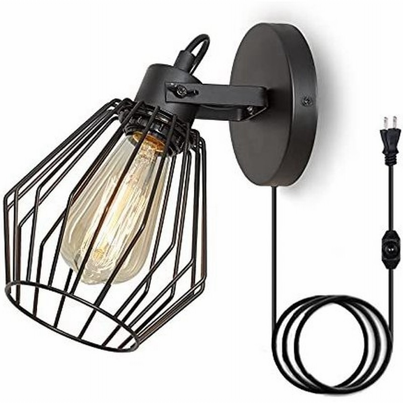 Lightess ブラケットライト コンセント式 ウォールライト 工業北欧風 レトロ 壁掛け照明 角度調整可能 工事不要 玄関灯 ポーチライト ウォールランプ スイッチ付 通販 Lineポイント最大get Lineショッピング