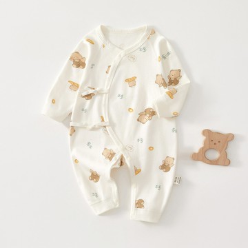 新生嬰兒兒連體蝴蝶衣春秋四季純棉衣服0-3月6初生寶寶無骨哈衣服鑫弘-萌寶童裝可開發票