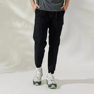 【EiDER】男快乾工裝口袋縮口長褲 / 23EDMM23302-[黑、白]