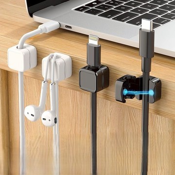 🔥現貨秒出🔥多功能磁吸線夾 磁吸理線夾 桌面線材收納夾 可拆式理線器 線材整理器 充電線固定夾 背膠磁吸夾 理線神器