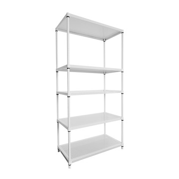 【Amos】120cm五層超穩耐重鐵力士置物架/收納層架白色