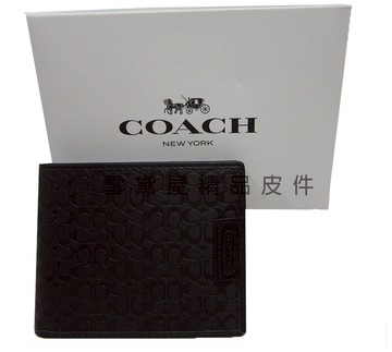 限時 滿3千賺10%點數↘ | ~雪黛屋~COACH 短皮夾男仕短夾國際正版保證進口防水防刮皮革二折主袋品證購證盒塵套提袋等候10-15日C745471