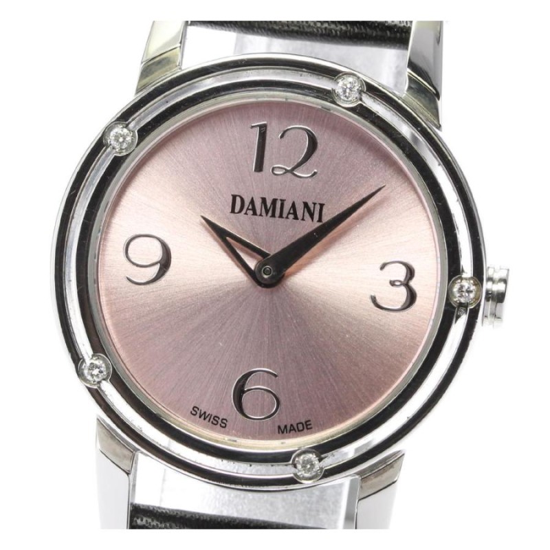 ☆良品【Damiani】ダミアーニ D・SIDE 5Pダイヤベゼル クォーツ レディース | LINEショッピング