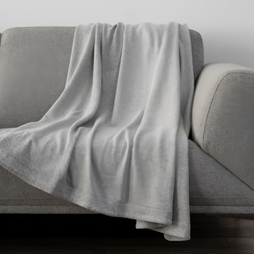 HOLA 和樂家居 克萊歐雙色色織緹花棉毯 灰色 152 x 127cm，舒適透氣四季適用