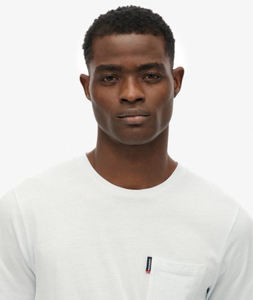 Superdry Men's Classic Essential Pocket T-shirt Light Blue Size: S