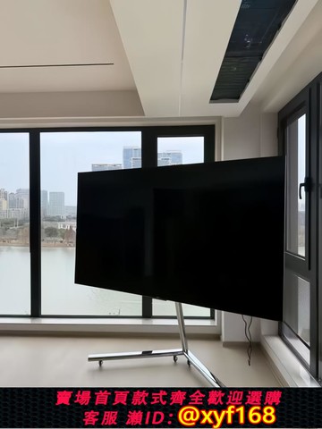 {可打統編 保固一年}電視落地支架銀翼帶輪可移動掛架客廳架子55寸65寸75寸立式電視柜