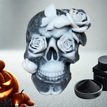 Kuso 設計款, 骷髏與玫瑰 調香竹備長碳草本手工皂