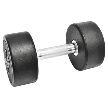 AD-ROCKET 天然橡膠鋼製啞鈴 圓鋼材質 人體工學握把  15kg  1個