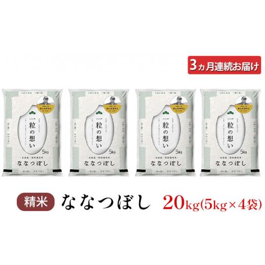 ふるさと納税 北海道 仁木町 3ヵ月連続お届け　銀山米研究会のお米＜ななつぼし＞20kg