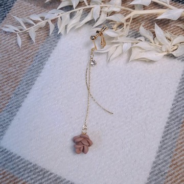 【松果日】F款　　　　　　　垂墜耳環　毬果　秋日