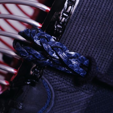 手工蛇皮劍道用編織面乳革面紐 特殊皮料 kendo