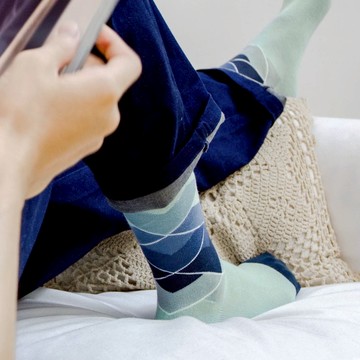 Uranus∣普魯士風菱格 - 設計襪∣台灣製∣抑菌除臭