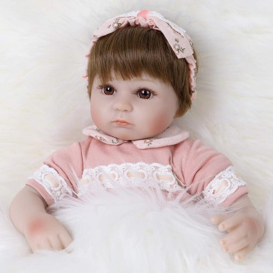 ENADOLL Reborn Baby Doll Realistic Silicone Vinyl Cute Headband