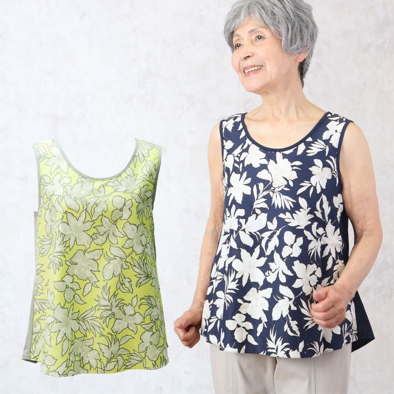 シニアレディースファッション シニア 服 ボタニカル柄タンクトップ ノースリーブカットソー 70代 80代 女性 婦人服 お年寄り高齢者 通販 Lineポイント最大0 5 Get Lineショッピング