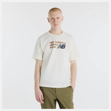 【New Balance】限時9折↘Athletics Premium Relaxed Chest Logo 圓領上衣 男款 兔毛灰 MT51900AGA