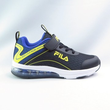 FILA 慢跑鞋 3J430Z039 中大童鞋 運動鞋 足弓支撐 抗菌防臭 黑藍【iSport愛運動】