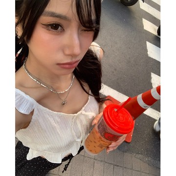 ISA_把你放心上! 愛心碎鑽雙層項鍊(可拆)_65125