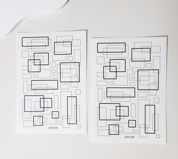 黑色別緻分層貼紙