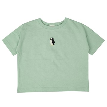 akachan honpo - 短袖T恤-小刺繡-綠色