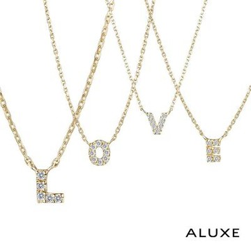 ALUXE 亞立詩 10K金 K金項鍊 Alphabet K 字母系列 26款任選 NA0001A~NA0026Z