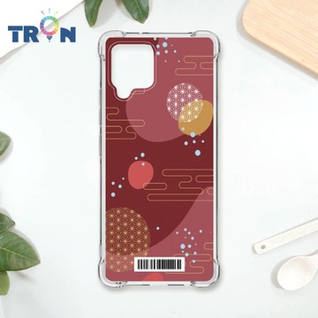TRON 三星 A42 日系和風圓點流雲系列 四角防摔載具殼 軟殼 手機殼
