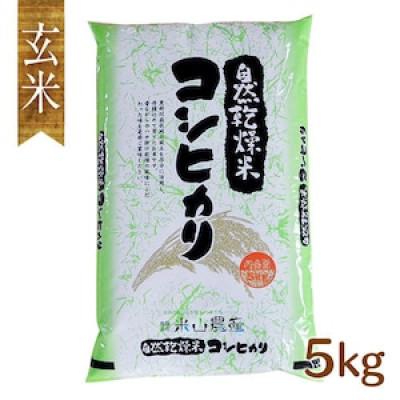 ふるさと納税 入善町 自然型乾燥特栽米コシヒカリ(米山米)玄米5kg×1袋