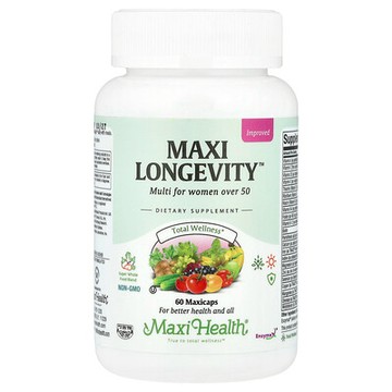 Maxi Health, Maxi Longevity™，適合 50 歲以上女性的多維生素，60 粒 Maxicaps