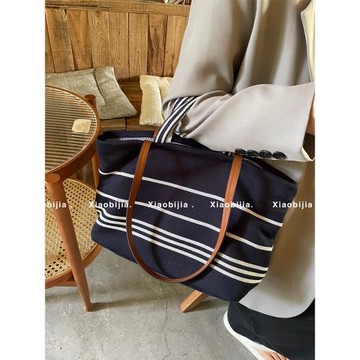 小碧家港風帆布托特包包女2025新款大容量手提包購物袋單肩通勤包