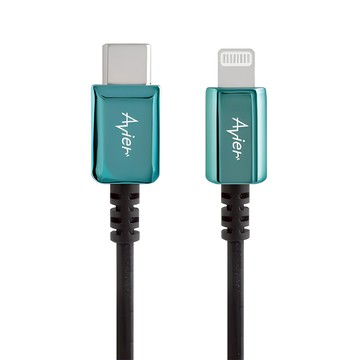Avier CLASSIC USB C-Lightning 編織高速充電傳輸線 支援PD快速充電 MFi 認證  1m  藍色  1條